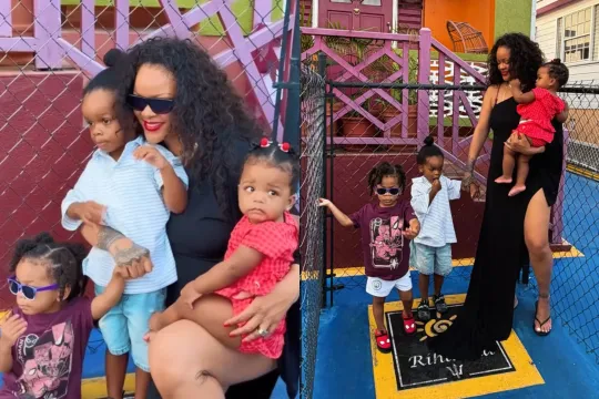 Rihanna övladlarını göstərdi