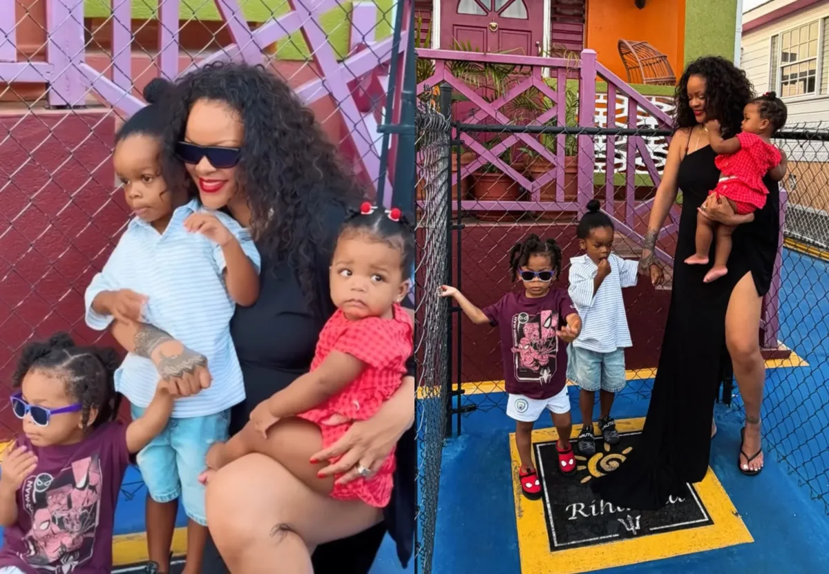 Rihanna övladlarını göstərdi