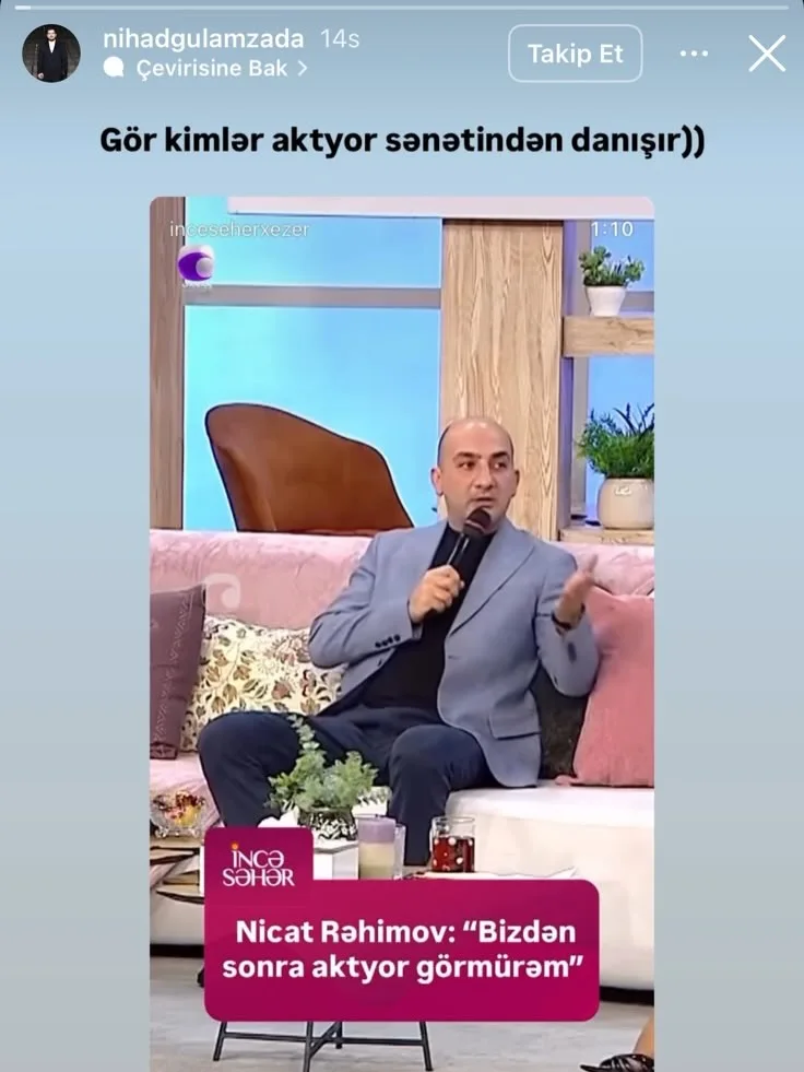 “Gör, kimlər aktyorluq sənətindən danışır” 