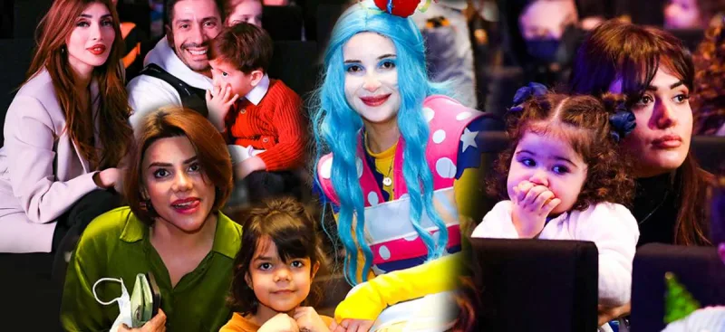 Məşhurlar övladları ilə “Cırtdan”ı izlədi- Fotolar