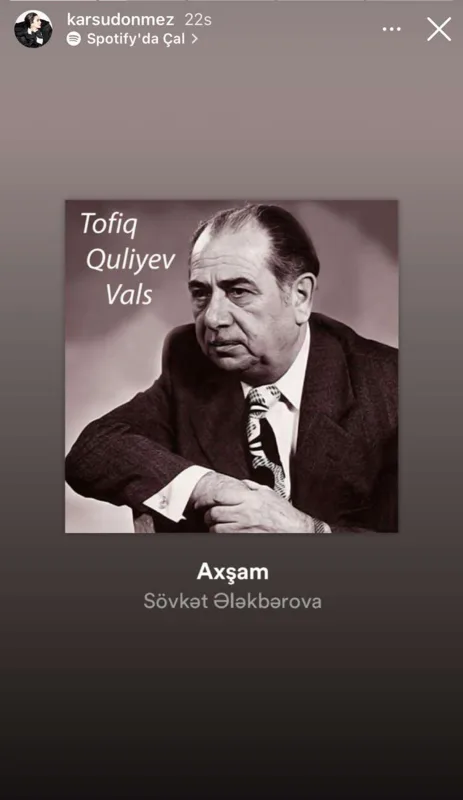 Niderland müğənnisindən Şövkət Ələkbərova paylaşımı