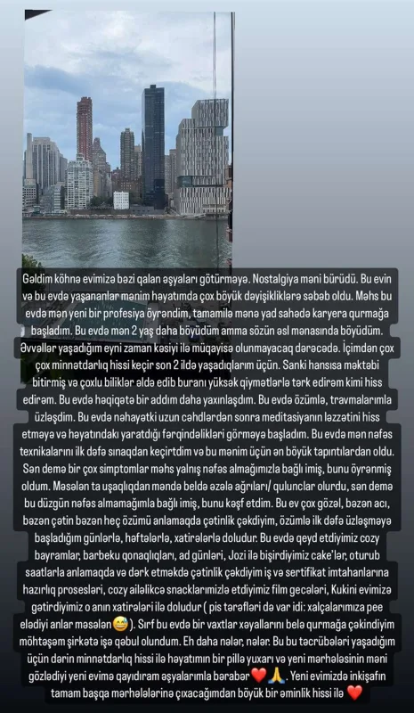 “Bu evdə travmalarımla üzləşdim”