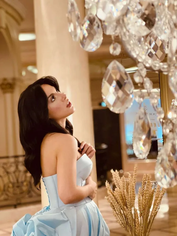 Aisel gecəyə 100 metr uzunluğunda libasla qatıldı