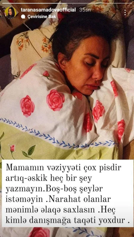 Təranənin vəziyyəti pisləşdi