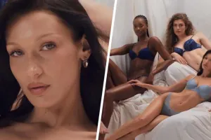 Bella alt paltarında transseksualla reklama çəkildi