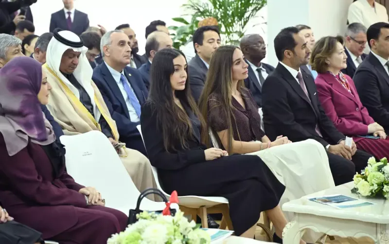 Leyla və Arzu Əliyevalar rəsmi açılışda - Fotolar