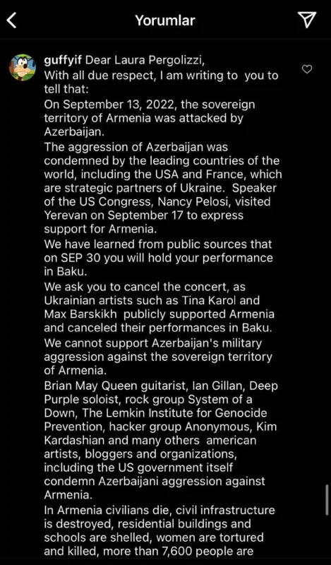 Ermənilər LP-nin Bakı konsertinə əngəl olmaq istəyir