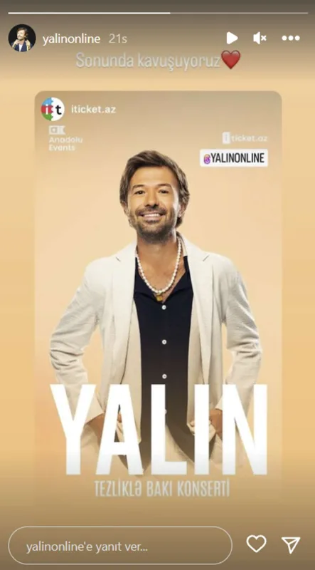 Yalın Bakıda konsert verəcək