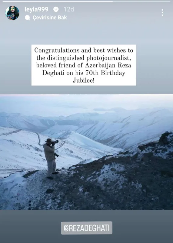Leyla Əliyevadan Reza Deqatiyə təbrik