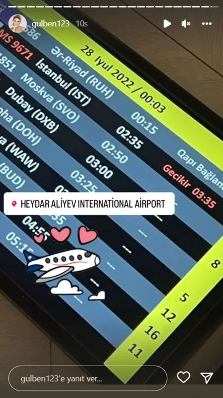 Gülbeni Bakı hava limanında gözlətdilər - Video