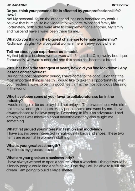 Ruhi Əliyeva ərəb dərgisinin üz qabığında