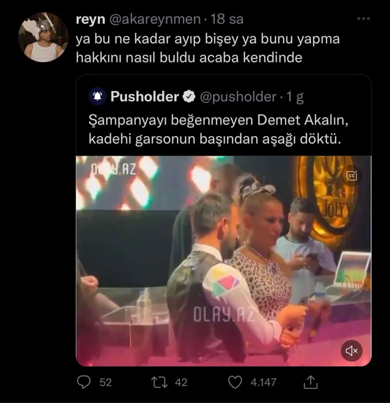 Reynmen də Demeti tənqid etdi