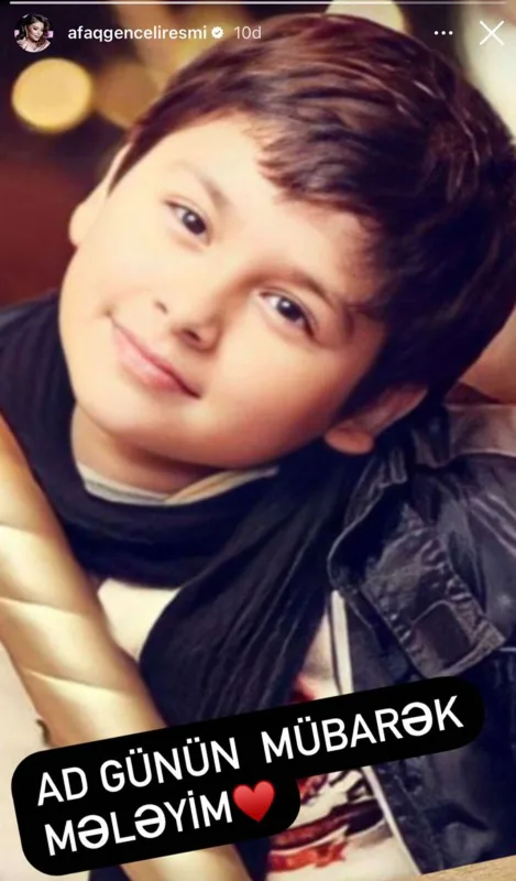 Afaq vəfat edən oğlunu paylaşdı