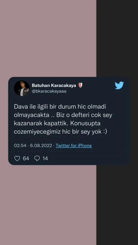 Batuhan məhkəmə iddialarını yalanladı