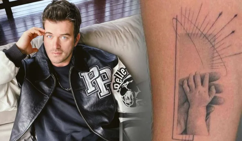 Oğlu ilə ilk xatirəsini qoluna həkk etdirdi