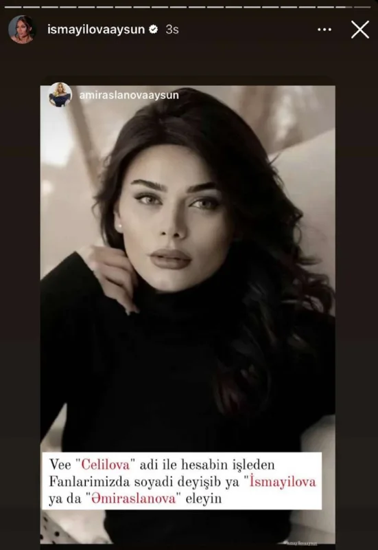 Fanatlarından Eşqinin soyadını silməsini istədi