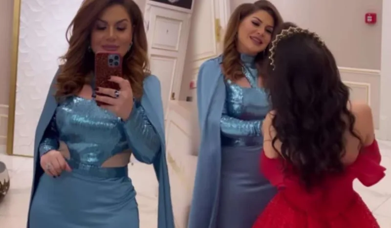 Xatunun gəlininin xınası oldu - Video