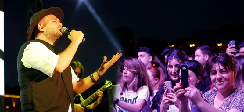 Murad açıq havada konsert verdi