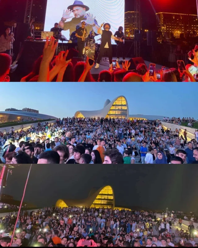 Murad açıq havada konsert verdi