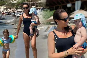 Bengüdən övladları ilə birgə tətil pozaları