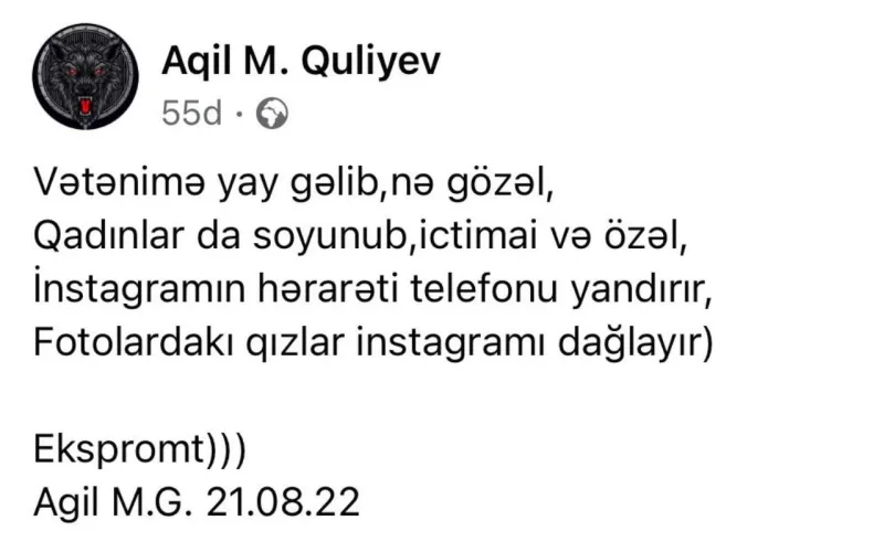 “Fotolardakı qızlar instaqramı dağlayır…”