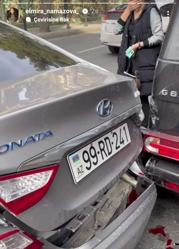 Elmiranın maşınını vurdular