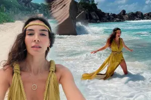 Ebru Amerika sahillərində…