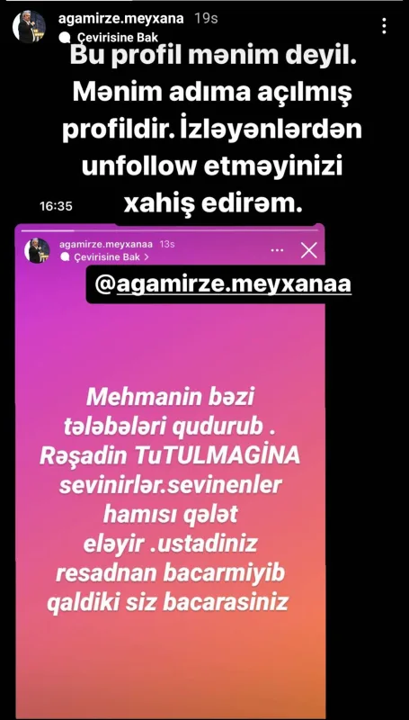 Ağamirzənin adından dələduzluq