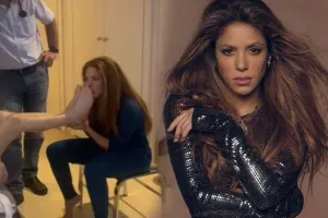 Şakira atasının ayaqlarını öpdü - Video