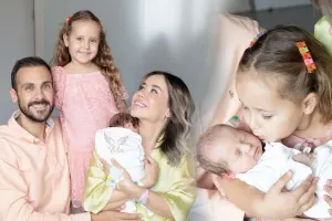 Yeni dünyaya gələn qızlarının üzünü ilk dəfə göstərdilər