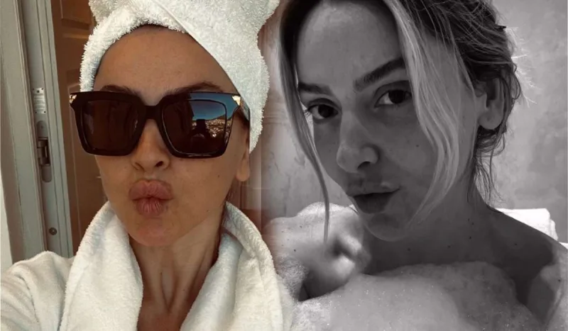 Hadise duş aldığı görüntüləri paylaşdı