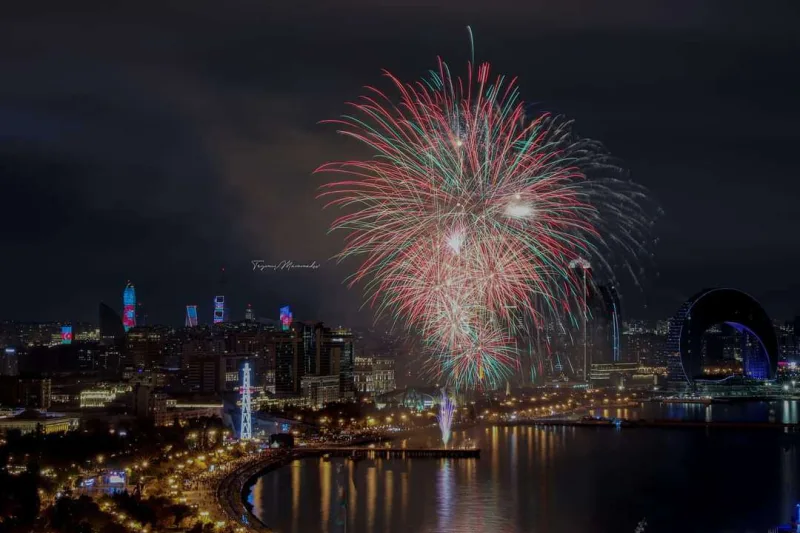 Zəfər Günü atəşfəşanlıqla qeyd edildi - Video