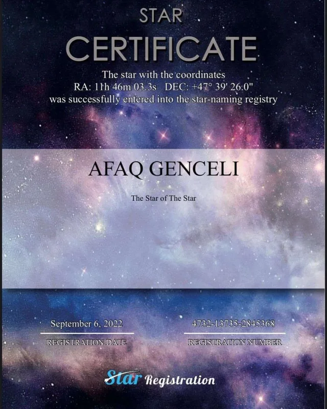 Afaqa ulduz aldılar