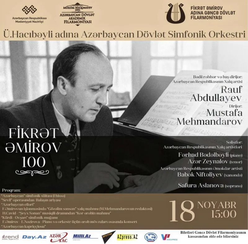 “Fikrət Əmirov – 100” Musiqi Festivalı olacaq