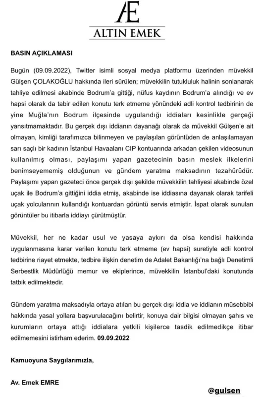 Vəkili Bodrum iddialarına cavab verdi