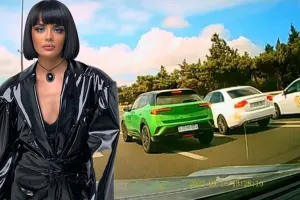 Hiss Səbuhinin məzarına gedərkən qəzaya düşdü - Video