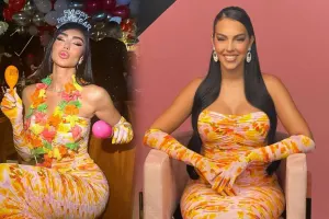 Diana Əhədpur Corcinayla eyni geyimdə