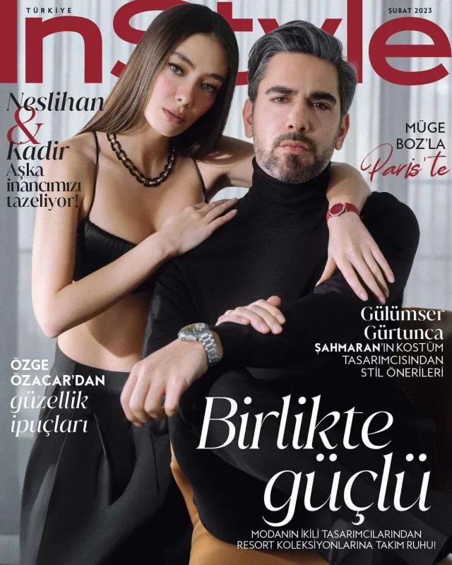 Neslihanla Kadir jurnalın üz qabığında