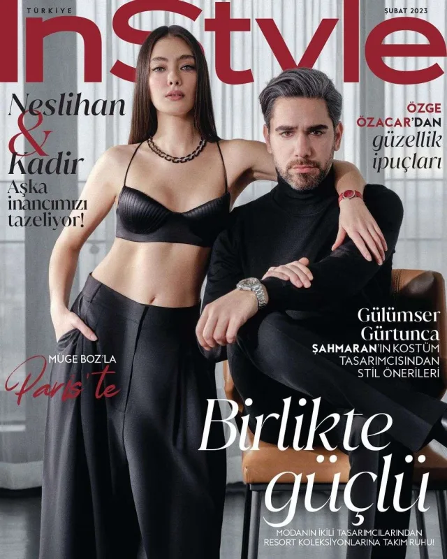 Neslihanla Kadir jurnalın üz qabığında