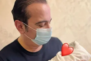 Natiq Şirinov yeni doğulan nəvəsi ilə