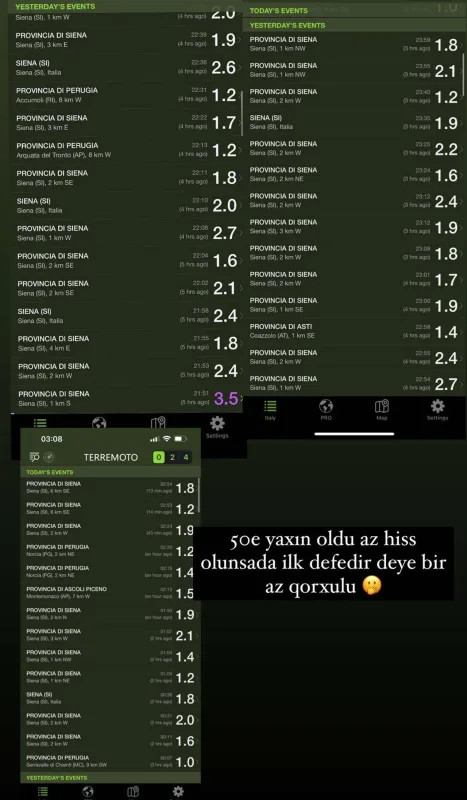 Azərbaycanlı influenser İtaliyadakı zəlzələdə çətinlik yaşadı