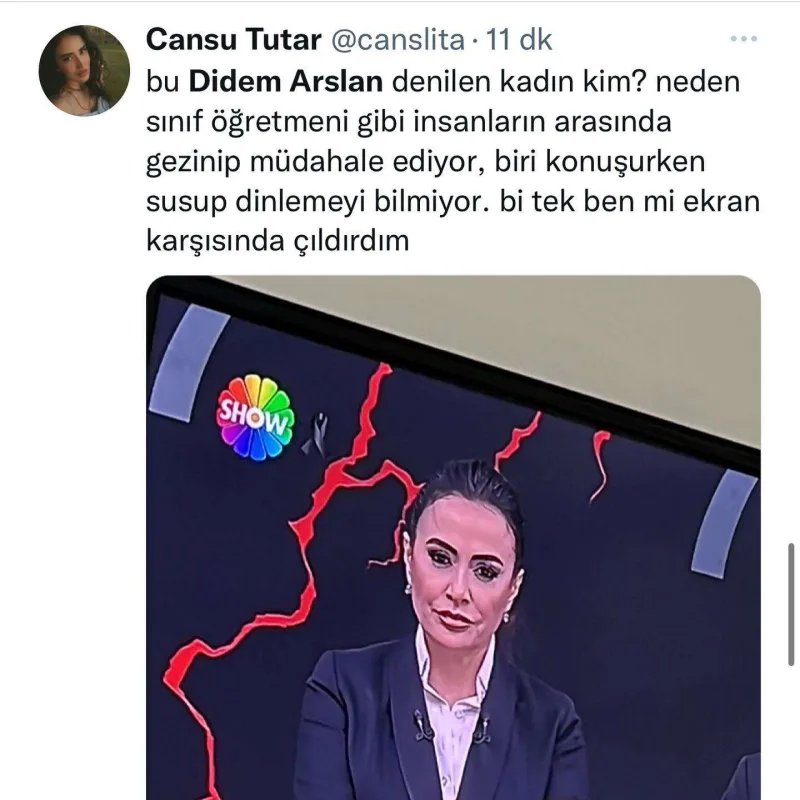 Didem efirdəki hərəkətlərinə görə tənqid olundu