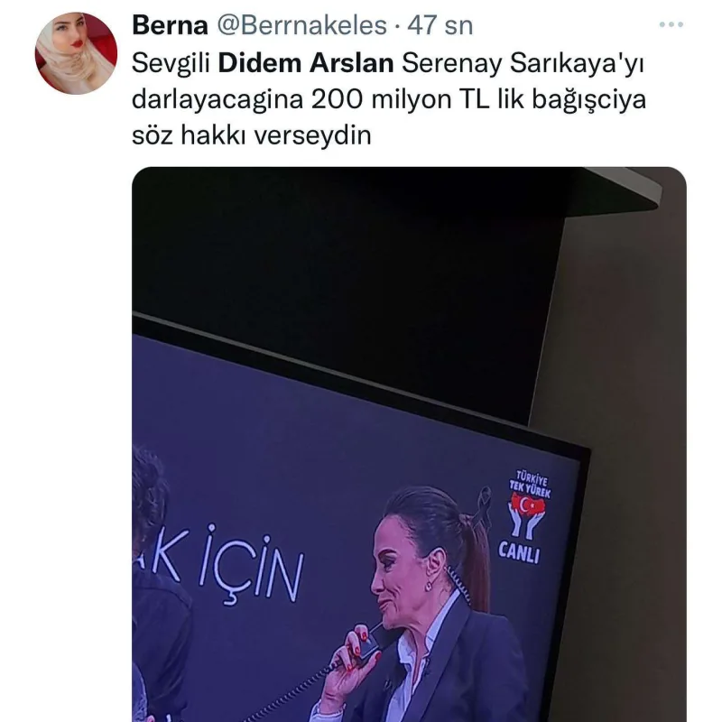 Didem efirdəki hərəkətlərinə görə tənqid olundu