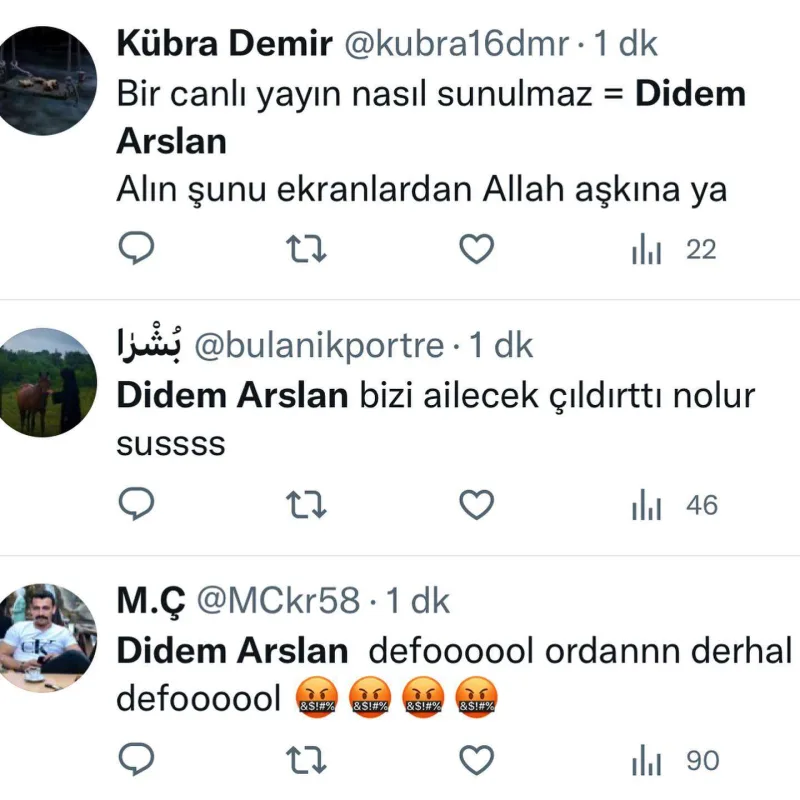 Didem efirdəki hərəkətlərinə görə tənqid olundu