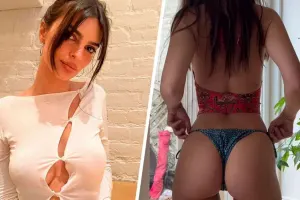 Emili leopardlı çimərlik geyimində videosunu yaydı