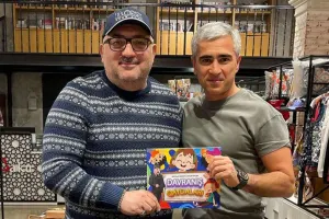 Bəhram Bağırzadə Anar Ələkbərovla bir yerdə