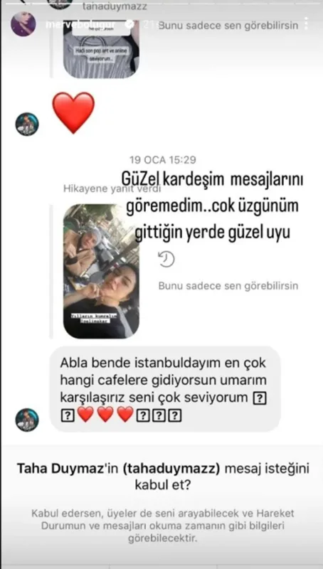 Mervenin Tahayla bağlı peşmanlığı