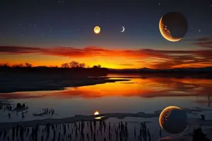 Ay, Yupiter və Venera qovuşdu