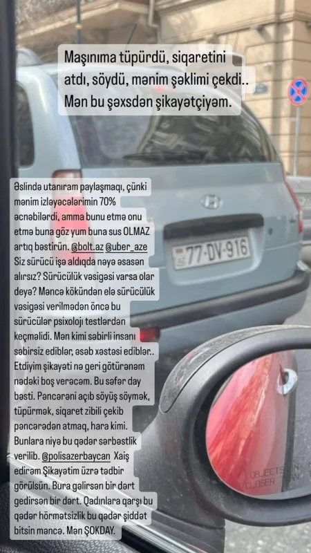 “Tüpürdü, söydü, şəklimi çəkdi” – Samirəyə hücum