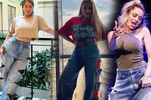 Məşhur şalvarın replikasını geyindi